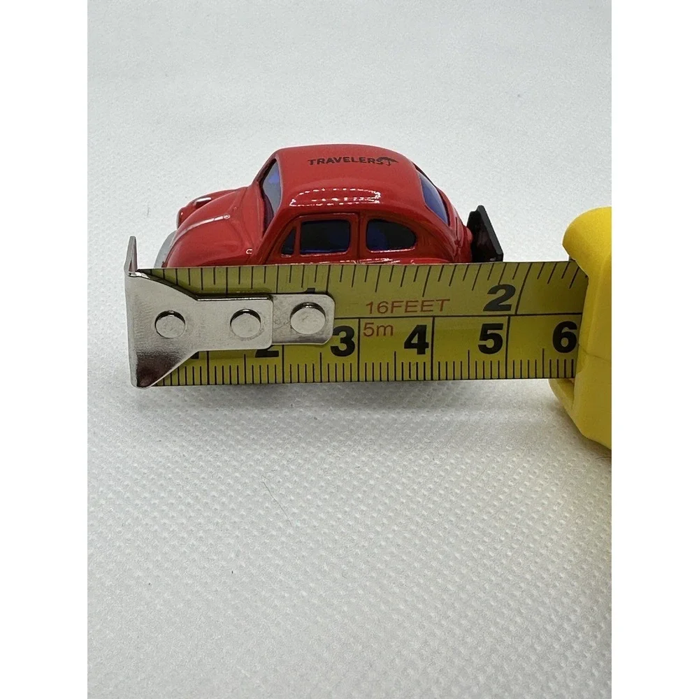 Diecast Welly Volkswagen Beetle Kafer Red Mini Travelers Insurance Promo- RARE